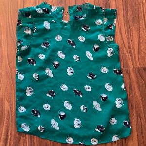 Ann Taylor Factory Petite Floral Top, size XXSP, excellent condition